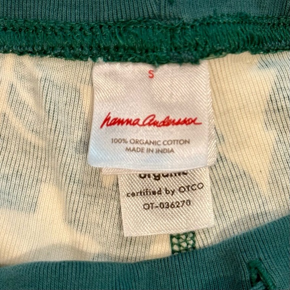 Hanna Andersson Pajama Pants Womens Small Christmas Winter Green Joggers Bottoms - Picture 3 of 4